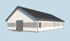 Projekt garażu G349 - parterowy dom o powierzchni 257,77 m², dach dwuspadowy - ujęcie 4