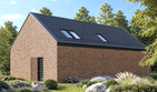 Projekt garażu G-02 - parterowy dom o powierzchni 123,94 m², dach dwuspadowy - ujęcie 3