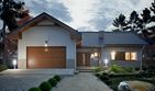 Projekt domu Gąska IV A z garażem 1-st. [A] - parterowy dom o powierzchni 119,40 m², dach dwuspadowy - ujęcie 3