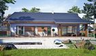 Projekt domu Gąska IV A z garażem 1-st. [A] - parterowy dom o powierzchni 119,40 m², dach dwuspadowy - ujęcie 4