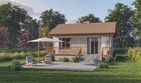 Projekt domu D442 - Bogusia - parterowy dom o powierzchni 39,80 m², dach dwuspadowy - ujęcie 2
