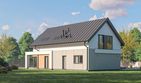 Projekt domu D448B - parterowy z poddaszem dom o powierzchni 171,93 m², dach dwuspadowy - ujęcie 2