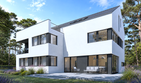 Projekt domu B-472 - z pełnym piętrem i poddaszem dom o powierzchni 89,84 m², dach dwuspadowy - ujęcie frontu