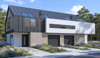 Projekt domu B-445 - z pełnym piętrem dom o powierzchni 121,49 m², dach dwuspadowy - ujęcie 2