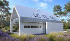 Projekt domu N-117 - parterowy z poddaszem dom o powierzchni 191,54 m², dach dwuspadowy - ujęcie 2