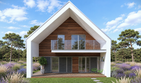 Projekt domu N-117 - parterowy z poddaszem dom o powierzchni 191,54 m², dach dwuspadowy - ujęcie 3