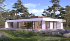 Projekt domu N-256 - parterowy dom o powierzchni 135,77 m², dach płaski - ujęcie 3