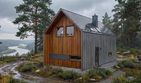 Projekt domu September - parterowy z poddaszem dom o powierzchni 69,65 m², dach dwuspadowy - ujęcie 4