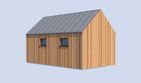 Projekt garażu G364A garaż jednostanowiskowy - parterowy dom o powierzchni 18,98 m², dach dwuspadowy - ujęcie 3