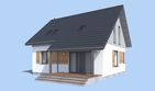 Projekt domu Santorini 2 szkielet drewniany - parterowy z poddaszem dom o powierzchni 90,83 m², dach dwuspadowy - ujęcie 3