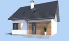 Projekt domu Santorini 2 szkielet drewniany - parterowy z poddaszem dom o powierzchni 90,83 m², dach dwuspadowy - ujęcie 4