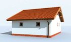 Projekt garażu G1B szkielet drewniany garaż dwustanowiskowy - parterowy dom o powierzchni 55,70 m², dach dwuspadowy - ujęcie 4