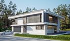 Projekt domu LK&1326 - z pełnym piętrem dom o powierzchni 243,88 m², dach kopertowy, koszt budowy 712 000 zł - ujęcie frontu