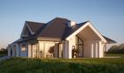 Projekt domu LK&1322 - parterowy z poddaszem dom o powierzchni 169,97 m², dach kopertowy - ujęcie 4