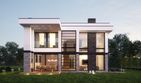 Projekt domu LK&1308 - z pełnym piętrem dom o powierzchni 227,85 m², dach kopertowy, koszt budowy 718 000 zł - ujęcie frontu