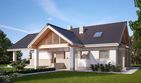 Projekt domu LK&1144 - parterowy z poddaszem dom o powierzchni 151,27 m², dach dwuspadowy - ujęcie 3