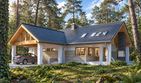 Projekt domu LK&1109 - parterowy z poddaszem dom o powierzchni 129,50 m², dach dwuspadowy - ujęcie 2