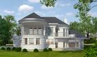 Projekt domu LK&1103 - z pełnym piętrem dom o powierzchni 227,81 m², dach kopertowy, koszt budowy 733 000 zł - ujęcie frontu