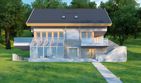 Projekt domu LK&1096 - parterowy z poddaszem dom o powierzchni 261,28 m², dach dwuspadowy - ujęcie 3