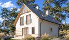 Projekt domu LK&1053 - parterowy z poddaszem dom o powierzchni 118,48 m², dach dwuspadowy, koszt budowy 326 000 zł - ujęcie frontu