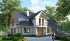 Projekt domu LK&1010 - parterowy z poddaszem dom o powierzchni 157,09 m², dach dwuspadowy, koszt budowy 463 000 zł - ujęcie frontu