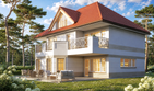 Projekt domu LK&1594 - z pełnym piętrem dom o powierzchni 260,64 m², dach wielospadowy - ujęcie 3