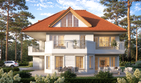 Projekt domu LK&1594 - z pełnym piętrem dom o powierzchni 260,64 m², dach wielospadowy - ujęcie 4
