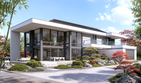 Projekt domu LK&1532 - z pełnym piętrem dom o powierzchni 306,67 m², dach kopertowy, koszt budowy 934 000 zł - ujęcie frontu