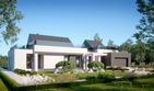 Projekt domu LK&1517 - parterowy dom o powierzchni 338,11 m², dach dwuspadowy, koszt budowy 1 197 000 zł - ujęcie frontu