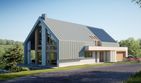 Projekt domu LK&1516 - parterowy z poddaszem dom o powierzchni 207,98 m², dach dwuspadowy, koszt budowy 633 000 zł - ujęcie frontu