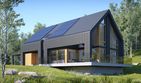 Projekt domu LK&1459 - parterowy z poddaszem dom o powierzchni 165,47 m², dach dwuspadowy, koszt budowy 486 000 zł - ujęcie frontu