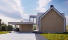 Projekt domu LK&1382 - parterowy z poddaszem dom o powierzchni 188,20 m², dach dwuspadowy - ujęcie 4