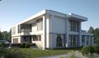 Projekt domu LK&1378 - z pełnym piętrem dom o powierzchni 342,68 m², dach płaski - ujęcie 3