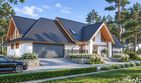 Projekt domu LK&1367 - parterowy z poddaszem dom o powierzchni 280,84 m², dach dwuspadowy - ujęcie 3