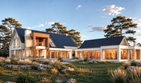 Projekt domu LK&1338 - parterowy z poddaszem dom o powierzchni 533,95 m², dach dwuspadowy, koszt budowy 1 872 000 zł - ujęcie frontu