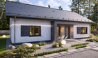 Projekt domu Luna - parterowy dom o powierzchni 130,51 m², dach dwuspadowy - ujęcie 4