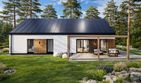 Projekt domu Prosty 2 - parterowy dom o powierzchni 105,85 m², dach dwuspadowy - ujęcie 5
