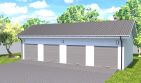 Projekt garażu Planujdom GŻ21 - parterowy dom o powierzchni 98,05 m², dach dwuspadowy, koszt budowy 225 515 zł - ujęcie frontu