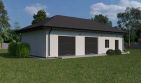 Projekt garażu Planujdom GŻ64 - parterowy dom o powierzchni 104,76 m², dach kopertowy - ujęcie 2