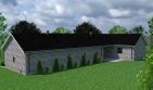 Projekt budynku gospodarczego Planujdom G02 - parterowy dom o powierzchni 239,78 m², dach wielospadowy - ujęcie 2