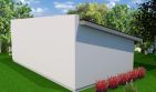 Projekt budynku gospodarczego Planujdom G05 - parterowy dom o powierzchni 59,10 m², dach jednospadowy - ujęcie 2