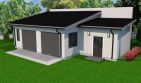 Projekt budynku gospodarczego Planujdom G05 - parterowy dom o powierzchni 59,10 m², dach jednospadowy - ujęcie 4
