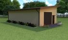 Projekt budynku gospodarczego Planujdom G10 - parterowy dom o powierzchni 120,97 m², dach jednospadowy - ujęcie 2