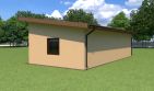 Projekt budynku gospodarczego Planujdom G10 - parterowy dom o powierzchni 120,97 m², dach jednospadowy - ujęcie 4
