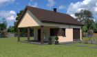 Projekt budynku gospodarczego Planujdom G52 - parterowy dom o powierzchni 56,50 m², dach dwuspadowy, koszt budowy 135 600 zł - ujęcie frontu
