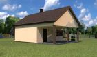 Projekt budynku gospodarczego Planujdom G52 - parterowy dom o powierzchni 56,50 m², dach dwuspadowy - ujęcie 4