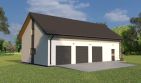 Projekt budynku gospodarczego Planujdom G53 - parterowy dom o powierzchni 115,88 m², dach dwuspadowy, koszt budowy 254 936 zł - ujęcie frontu