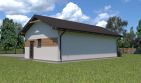 Projekt budynku gospodarczego Planujdom G56 - parterowy dom o powierzchni 65,88 m², dach dwuspadowy - ujęcie 3