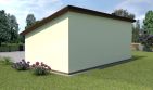 Projekt budynku gospodarczego Planujdom GŻ24 - parterowy dom o powierzchni 71,99 m², dach jednospadowy - ujęcie 3