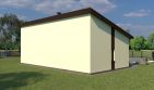 Projekt budynku gospodarczego Planujdom GŻ24 - parterowy dom o powierzchni 71,99 m², dach jednospadowy - ujęcie 4